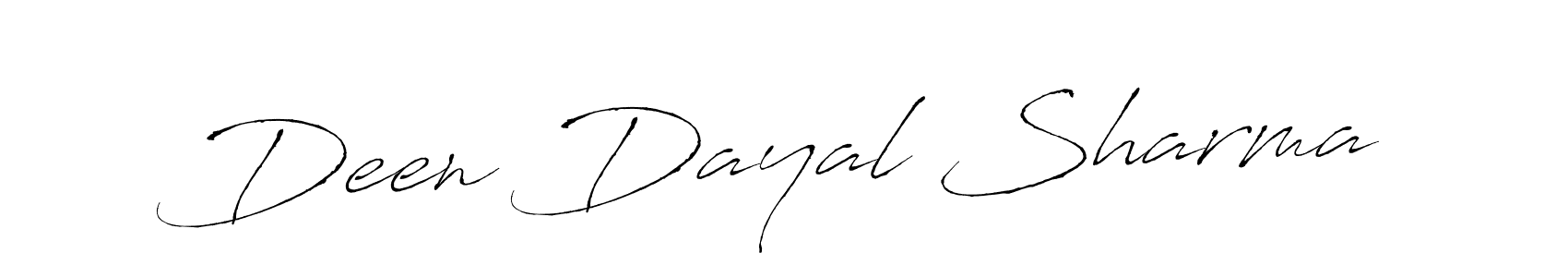 How to make Deen Dayal Sharma name signature. Use Antro_Vectra style for creating short signs online. This is the latest handwritten sign. Deen Dayal Sharma signature style 6 images and pictures png