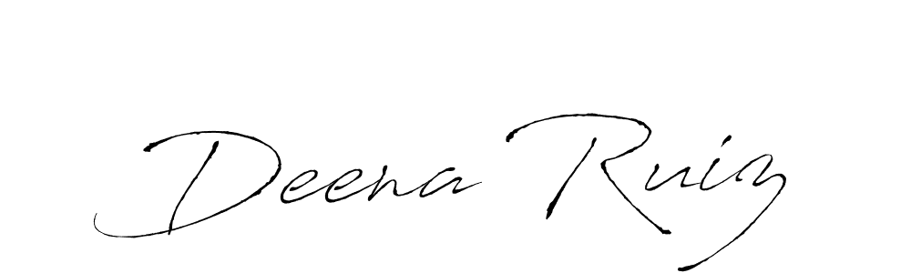 How to make Deena Ruiz name signature. Use Antro_Vectra style for creating short signs online. This is the latest handwritten sign. Deena Ruiz signature style 6 images and pictures png