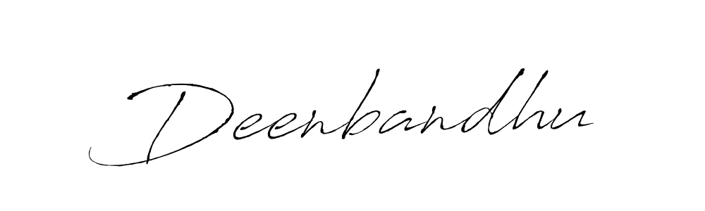 Design your own signature with our free online signature maker. With this signature software, you can create a handwritten (Antro_Vectra) signature for name Deenbandhu. Deenbandhu signature style 6 images and pictures png