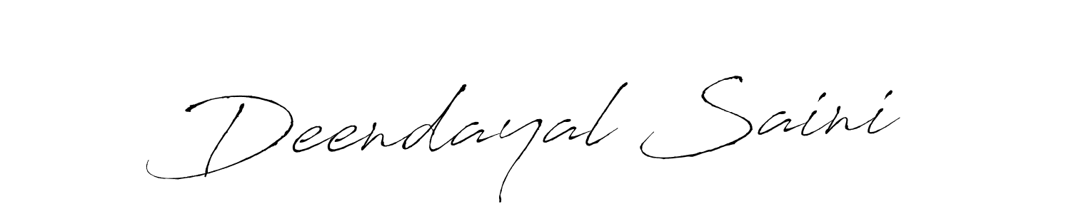 The best way (Antro_Vectra) to make a short signature is to pick only two or three words in your name. The name Deendayal Saini include a total of six letters. For converting this name. Deendayal Saini signature style 6 images and pictures png