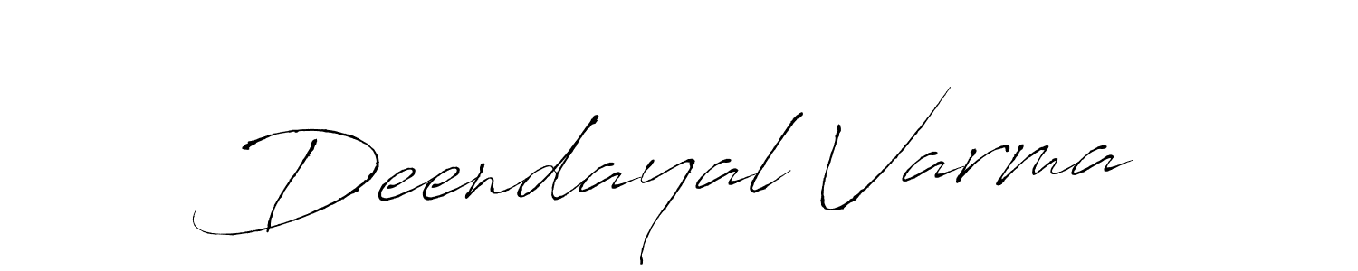 Make a beautiful signature design for name Deendayal Varma. With this signature (Antro_Vectra) style, you can create a handwritten signature for free. Deendayal Varma signature style 6 images and pictures png