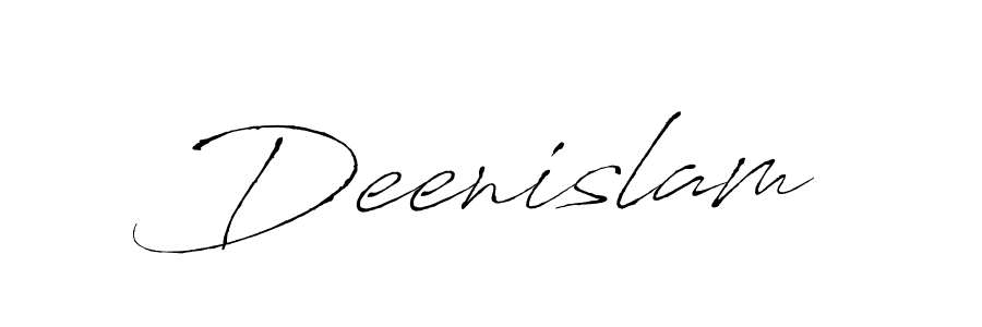 Use a signature maker to create a handwritten signature online. With this signature software, you can design (Antro_Vectra) your own signature for name Deenislam. Deenislam signature style 6 images and pictures png