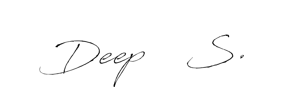 How to make Deep    S. name signature. Use Antro_Vectra style for creating short signs online. This is the latest handwritten sign. Deep    S. signature style 6 images and pictures png