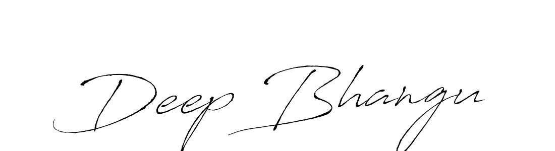 Design your own signature with our free online signature maker. With this signature software, you can create a handwritten (Antro_Vectra) signature for name Deep Bhangu. Deep Bhangu signature style 6 images and pictures png