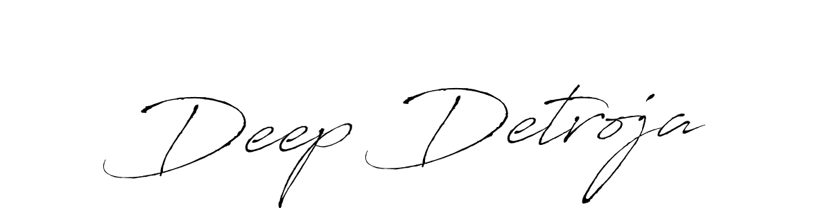 It looks lik you need a new signature style for name Deep Detroja. Design unique handwritten (Antro_Vectra) signature with our free signature maker in just a few clicks. Deep Detroja signature style 6 images and pictures png