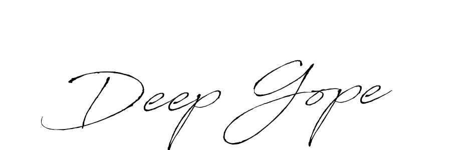 How to make Deep Gope name signature. Use Antro_Vectra style for creating short signs online. This is the latest handwritten sign. Deep Gope signature style 6 images and pictures png