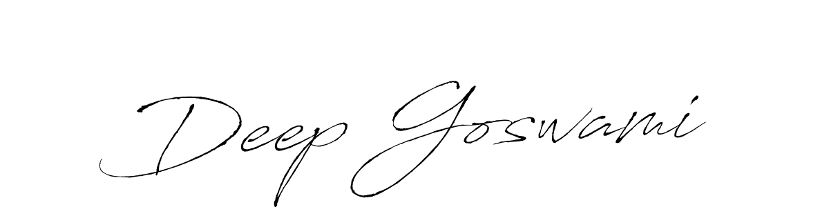 Use a signature maker to create a handwritten signature online. With this signature software, you can design (Antro_Vectra) your own signature for name Deep Goswami. Deep Goswami signature style 6 images and pictures png