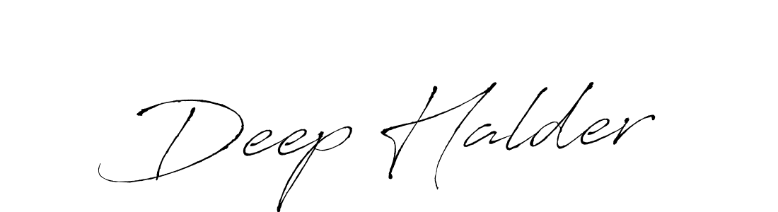 Design your own signature with our free online signature maker. With this signature software, you can create a handwritten (Antro_Vectra) signature for name Deep Halder. Deep Halder signature style 6 images and pictures png
