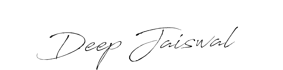 How to make Deep Jaiswal name signature. Use Antro_Vectra style for creating short signs online. This is the latest handwritten sign. Deep Jaiswal signature style 6 images and pictures png