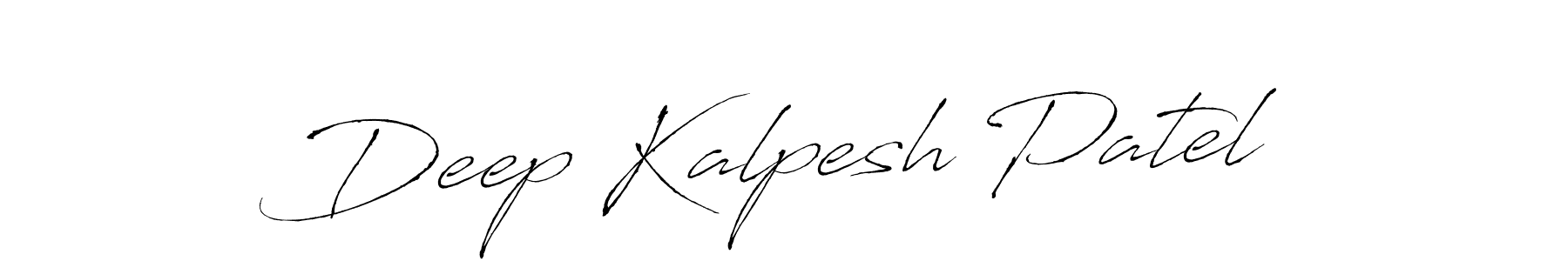 How to make Deep Kalpesh Patel name signature. Use Antro_Vectra style for creating short signs online. This is the latest handwritten sign. Deep Kalpesh Patel signature style 6 images and pictures png