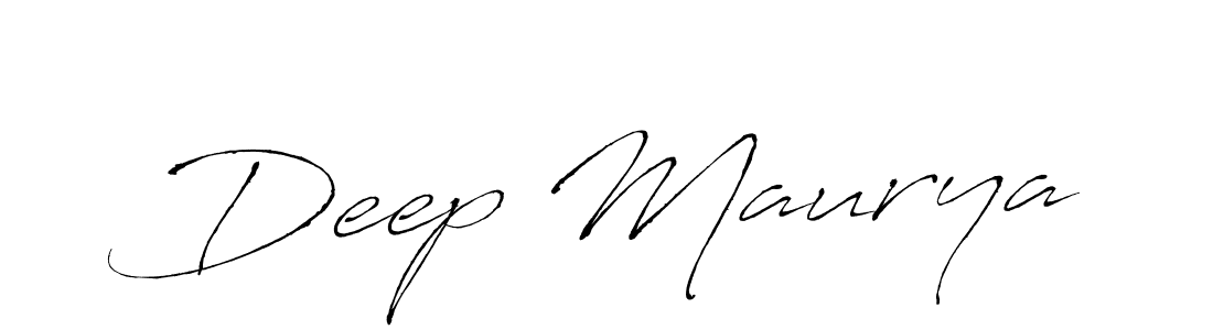 Use a signature maker to create a handwritten signature online. With this signature software, you can design (Antro_Vectra) your own signature for name Deep Maurya. Deep Maurya signature style 6 images and pictures png