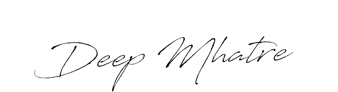 How to make Deep Mhatre signature? Antro_Vectra is a professional autograph style. Create handwritten signature for Deep Mhatre name. Deep Mhatre signature style 6 images and pictures png