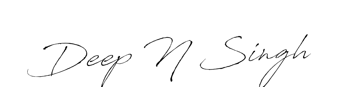 Use a signature maker to create a handwritten signature online. With this signature software, you can design (Antro_Vectra) your own signature for name Deep N Singh. Deep N Singh signature style 6 images and pictures png