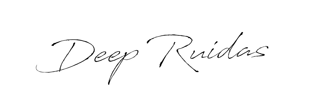 Make a beautiful signature design for name Deep Ruidas. With this signature (Antro_Vectra) style, you can create a handwritten signature for free. Deep Ruidas signature style 6 images and pictures png