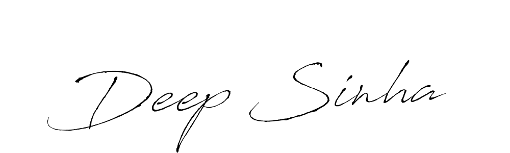 Use a signature maker to create a handwritten signature online. With this signature software, you can design (Antro_Vectra) your own signature for name Deep Sinha. Deep Sinha signature style 6 images and pictures png