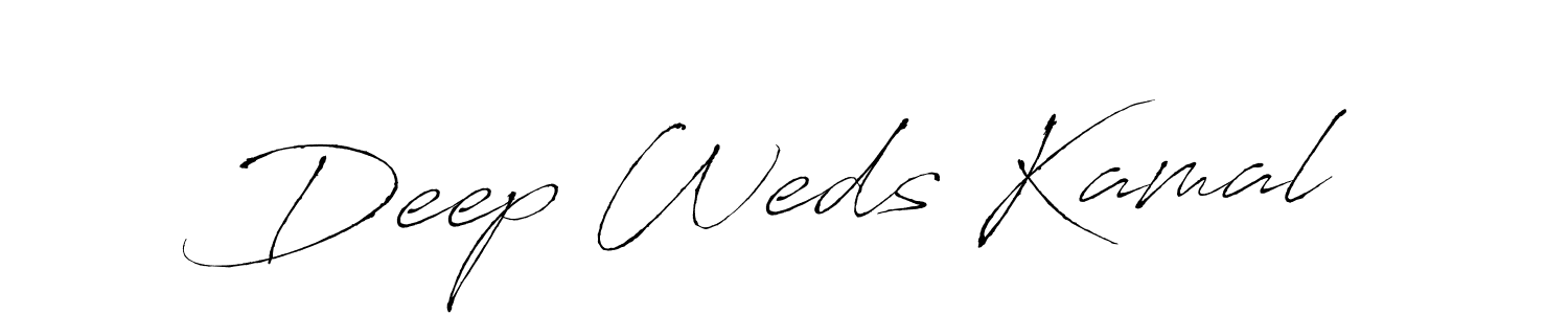 How to make Deep Weds Kamal signature? Antro_Vectra is a professional autograph style. Create handwritten signature for Deep Weds Kamal name. Deep Weds Kamal signature style 6 images and pictures png