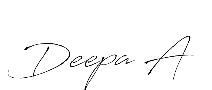 Deepa A stylish signature style. Best Handwritten Sign (Antro_Vectra) for my name. Handwritten Signature Collection Ideas for my name Deepa A. Deepa A signature style 6 images and pictures png