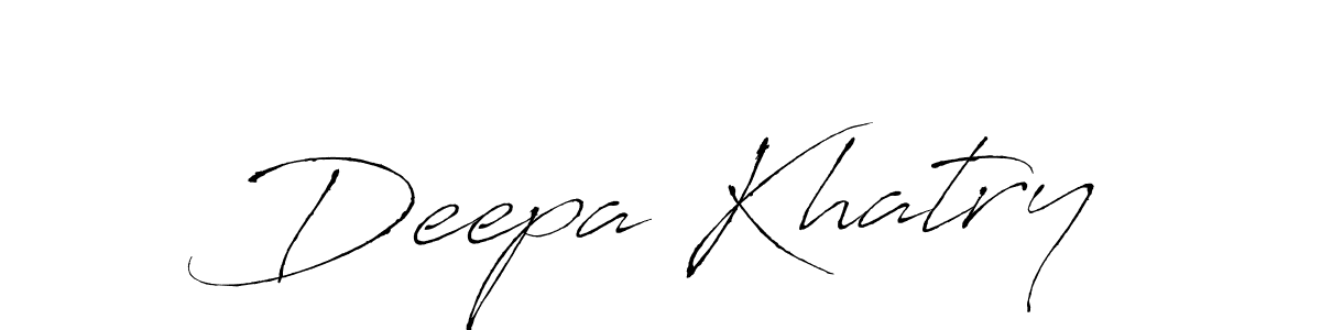 Deepa Khatry stylish signature style. Best Handwritten Sign (Antro_Vectra) for my name. Handwritten Signature Collection Ideas for my name Deepa Khatry. Deepa Khatry signature style 6 images and pictures png