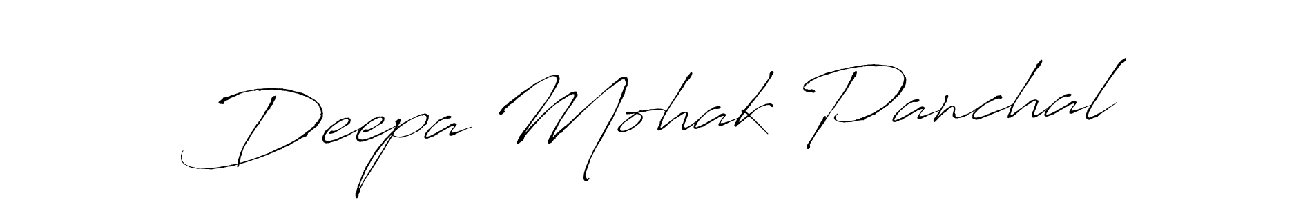 How to make Deepa Mohak Panchal name signature. Use Antro_Vectra style for creating short signs online. This is the latest handwritten sign. Deepa Mohak Panchal signature style 6 images and pictures png