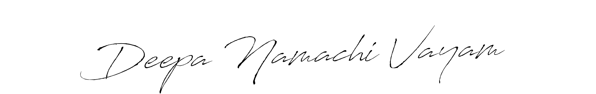 if you are searching for the best signature style for your name Deepa Namachi Vayam. so please give up your signature search. here we have designed multiple signature styles  using Antro_Vectra. Deepa Namachi Vayam signature style 6 images and pictures png