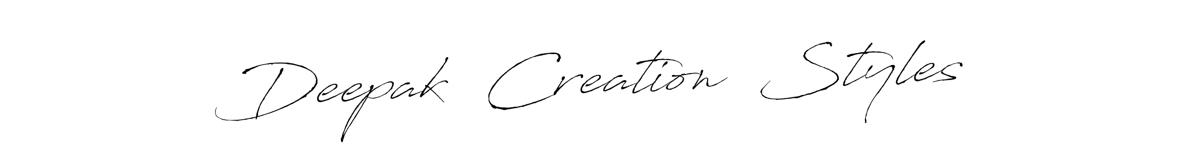 Create a beautiful signature design for name Deepak  Creation  Styles. With this signature (Antro_Vectra) fonts, you can make a handwritten signature for free. Deepak  Creation  Styles signature style 6 images and pictures png