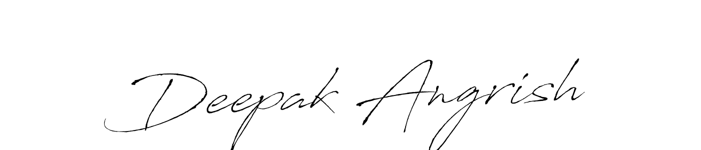 It looks lik you need a new signature style for name Deepak Angrish. Design unique handwritten (Antro_Vectra) signature with our free signature maker in just a few clicks. Deepak Angrish signature style 6 images and pictures png