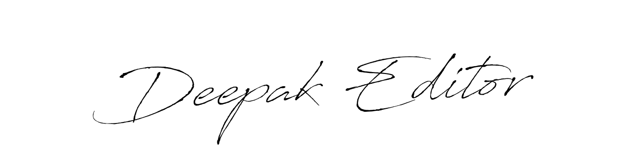 Use a signature maker to create a handwritten signature online. With this signature software, you can design (Antro_Vectra) your own signature for name Deepak Editor. Deepak Editor signature style 6 images and pictures png