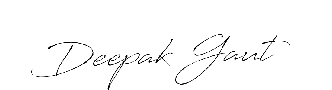 Design your own signature with our free online signature maker. With this signature software, you can create a handwritten (Antro_Vectra) signature for name Deepak Gaut. Deepak Gaut signature style 6 images and pictures png