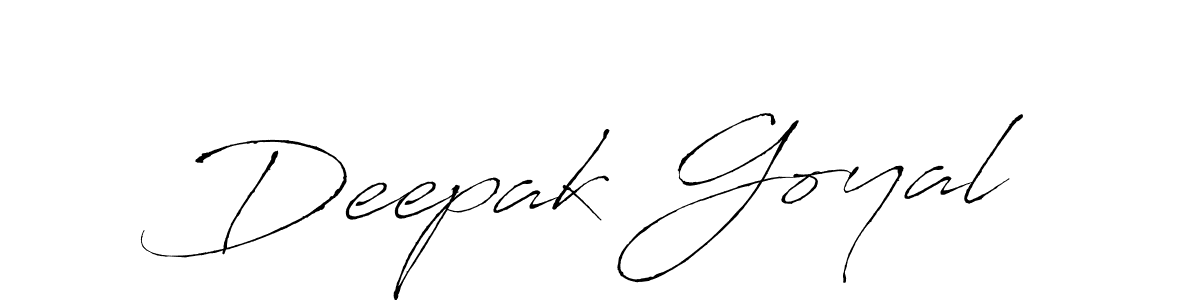 Antro_Vectra is a professional signature style that is perfect for those who want to add a touch of class to their signature. It is also a great choice for those who want to make their signature more unique. Get Deepak Goyal name to fancy signature for free. Deepak Goyal signature style 6 images and pictures png