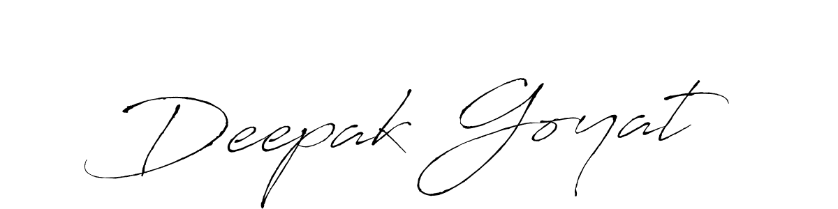 Deepak Goyat stylish signature style. Best Handwritten Sign (Antro_Vectra) for my name. Handwritten Signature Collection Ideas for my name Deepak Goyat. Deepak Goyat signature style 6 images and pictures png