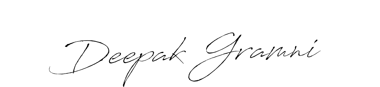 How to make Deepak Gramni signature? Antro_Vectra is a professional autograph style. Create handwritten signature for Deepak Gramni name. Deepak Gramni signature style 6 images and pictures png