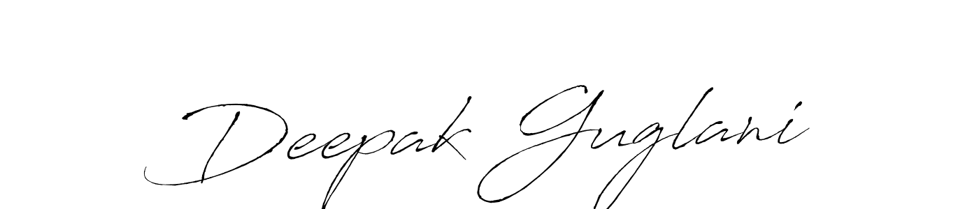 How to make Deepak Guglani signature? Antro_Vectra is a professional autograph style. Create handwritten signature for Deepak Guglani name. Deepak Guglani signature style 6 images and pictures png