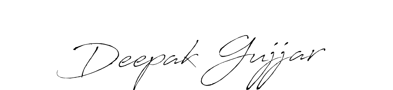 Design your own signature with our free online signature maker. With this signature software, you can create a handwritten (Antro_Vectra) signature for name Deepak Gujjar. Deepak Gujjar signature style 6 images and pictures png
