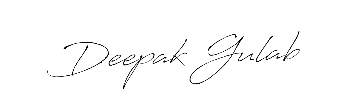 Design your own signature with our free online signature maker. With this signature software, you can create a handwritten (Antro_Vectra) signature for name Deepak Gulab. Deepak Gulab signature style 6 images and pictures png