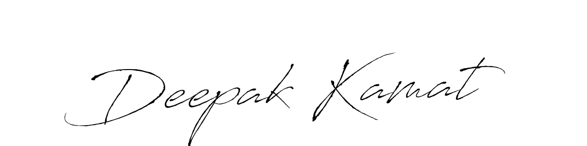 How to make Deepak Kamat name signature. Use Antro_Vectra style for creating short signs online. This is the latest handwritten sign. Deepak Kamat signature style 6 images and pictures png