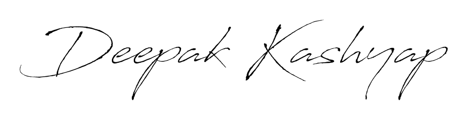 Discover how Deepak Kashyap looks in an executive cursive font (Antro_Vectra). Perfect for legal documents, invoices, and certificates. Deepak Kashyap signature style 6 images and pictures png