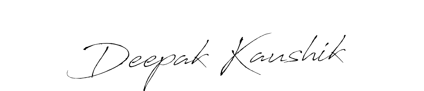 How to make Deepak Kaushik name signature. Use Antro_Vectra style for creating short signs online. This is the latest handwritten sign. Deepak Kaushik signature style 6 images and pictures png