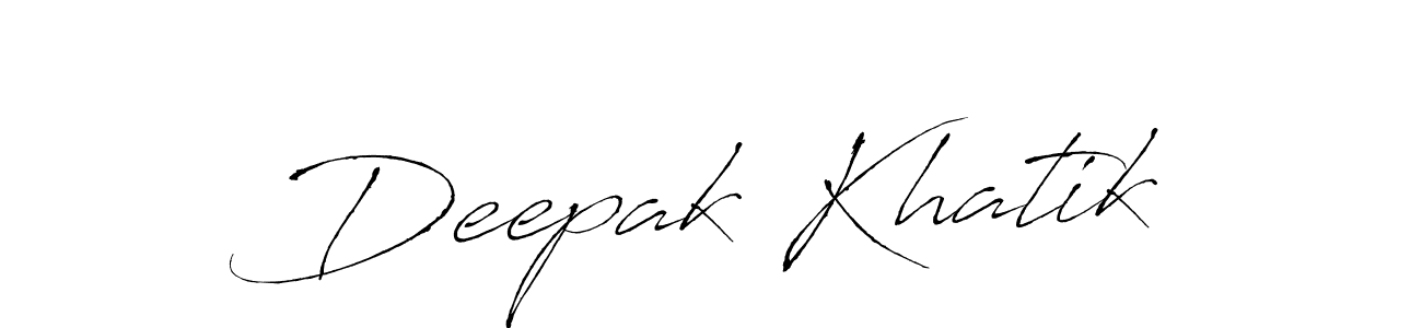 Design your own signature with our free online signature maker. With this signature software, you can create a handwritten (Antro_Vectra) signature for name Deepak Khatik. Deepak Khatik signature style 6 images and pictures png