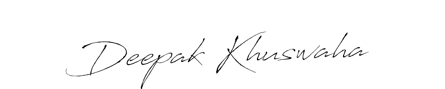 Make a beautiful signature design for name Deepak Khuswaha. With this signature (Antro_Vectra) style, you can create a handwritten signature for free. Deepak Khuswaha signature style 6 images and pictures png