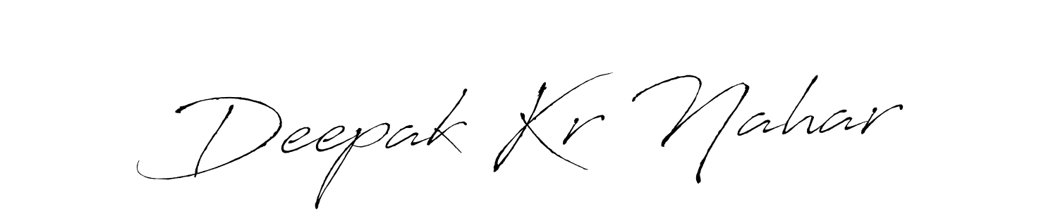 How to make Deepak Kr Nahar name signature. Use Antro_Vectra style for creating short signs online. This is the latest handwritten sign. Deepak Kr Nahar signature style 6 images and pictures png