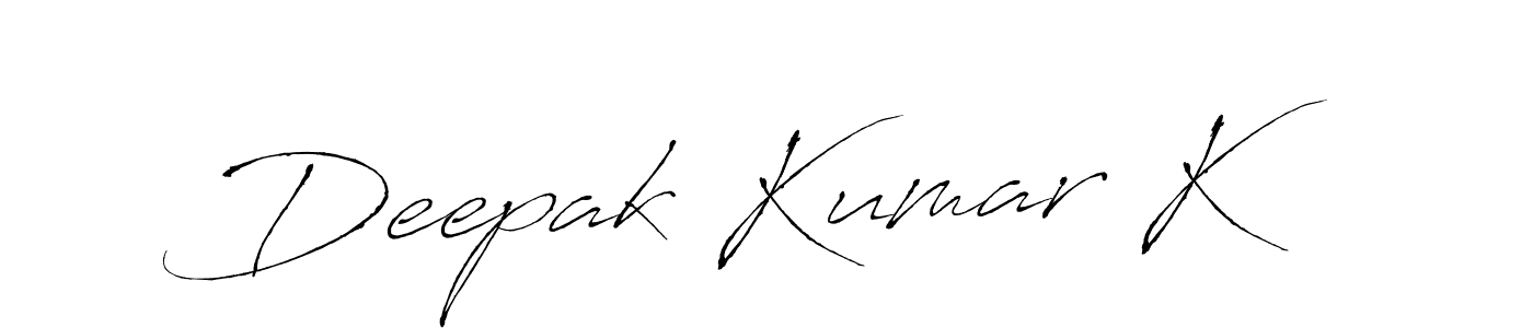 How to make Deepak Kumar K signature? Antro_Vectra is a professional autograph style. Create handwritten signature for Deepak Kumar K name. Deepak Kumar K signature style 6 images and pictures png