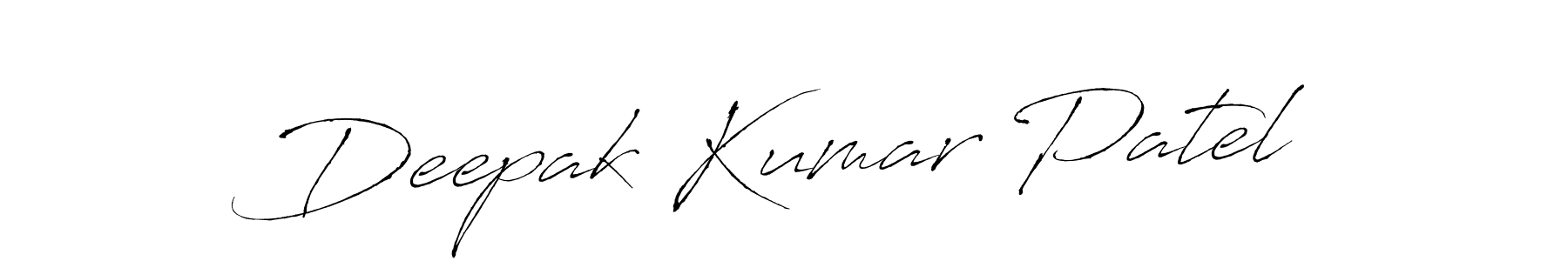 How to make Deepak Kumar Patel name signature. Use Antro_Vectra style for creating short signs online. This is the latest handwritten sign. Deepak Kumar Patel signature style 6 images and pictures png