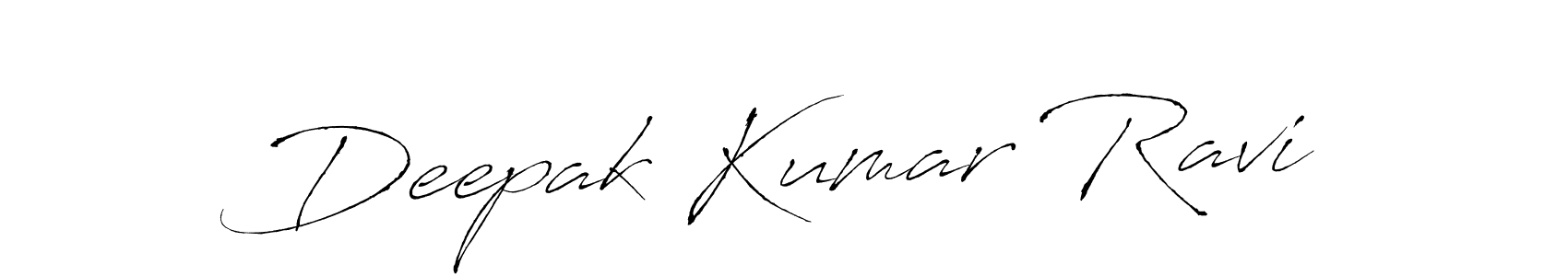 How to make Deepak Kumar Ravi name signature. Use Antro_Vectra style for creating short signs online. This is the latest handwritten sign. Deepak Kumar Ravi signature style 6 images and pictures png