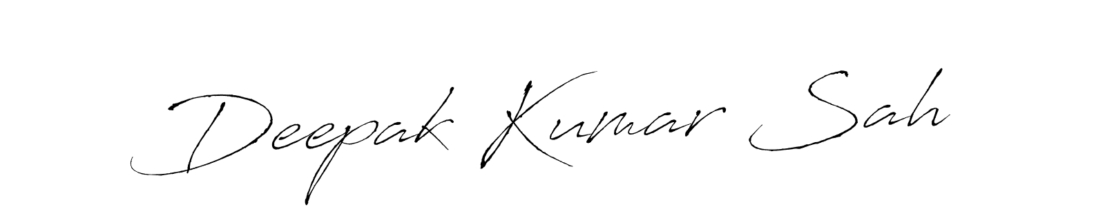 How to make Deepak Kumar Sah name signature. Use Antro_Vectra style for creating short signs online. This is the latest handwritten sign. Deepak Kumar Sah signature style 6 images and pictures png