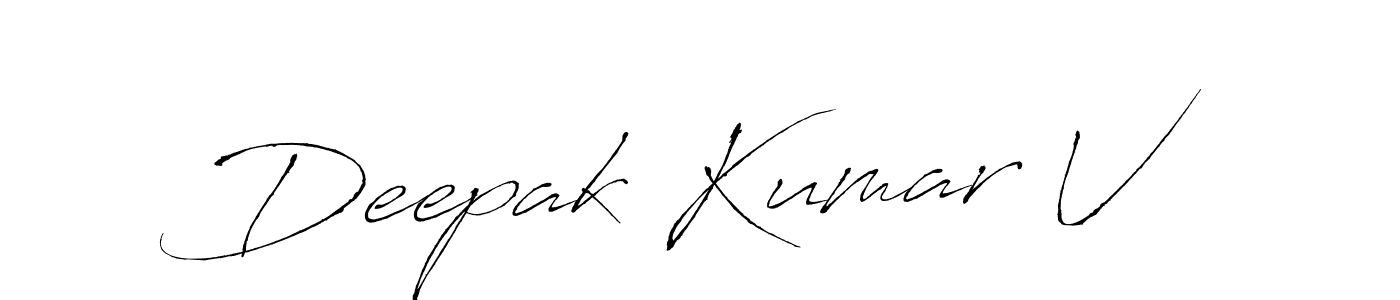 Also You can easily find your signature by using the search form. We will create Deepak Kumar V name handwritten signature images for you free of cost using Antro_Vectra sign style. Deepak Kumar V signature style 6 images and pictures png