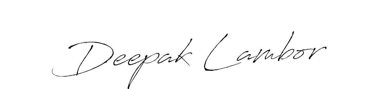 Create a beautiful signature design for name Deepak Lambor. With this signature (Antro_Vectra) fonts, you can make a handwritten signature for free. Deepak Lambor signature style 6 images and pictures png