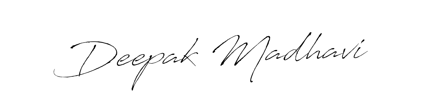 Make a beautiful signature design for name Deepak Madhavi. With this signature (Antro_Vectra) style, you can create a handwritten signature for free. Deepak Madhavi signature style 6 images and pictures png