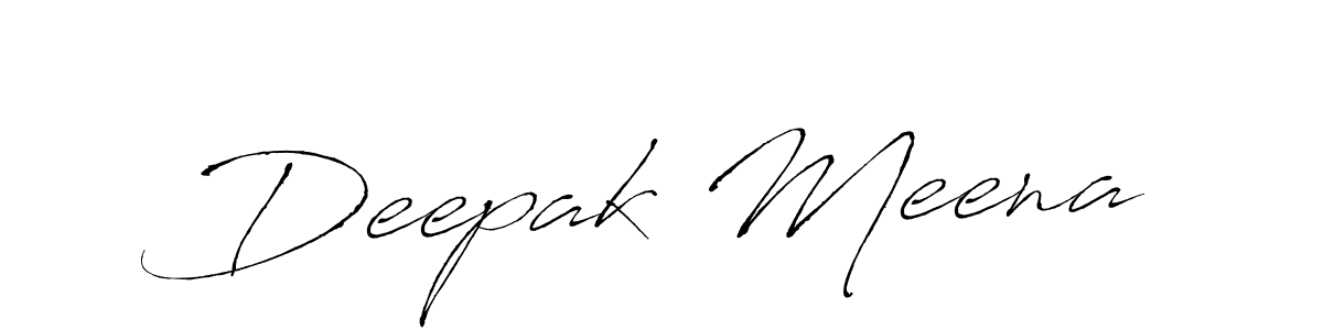 Design your own signature with our free online signature maker. With this signature software, you can create a handwritten (Antro_Vectra) signature for name Deepak Meena. Deepak Meena signature style 6 images and pictures png