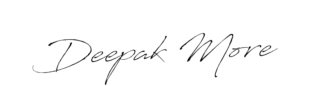 Design your own signature with our free online signature maker. With this signature software, you can create a handwritten (Antro_Vectra) signature for name Deepak More. Deepak More signature style 6 images and pictures png