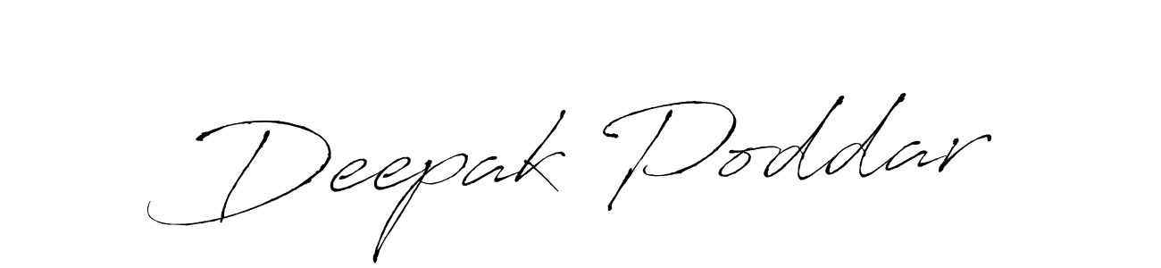 Design your own signature with our free online signature maker. With this signature software, you can create a handwritten (Antro_Vectra) signature for name Deepak Poddar. Deepak Poddar signature style 6 images and pictures png